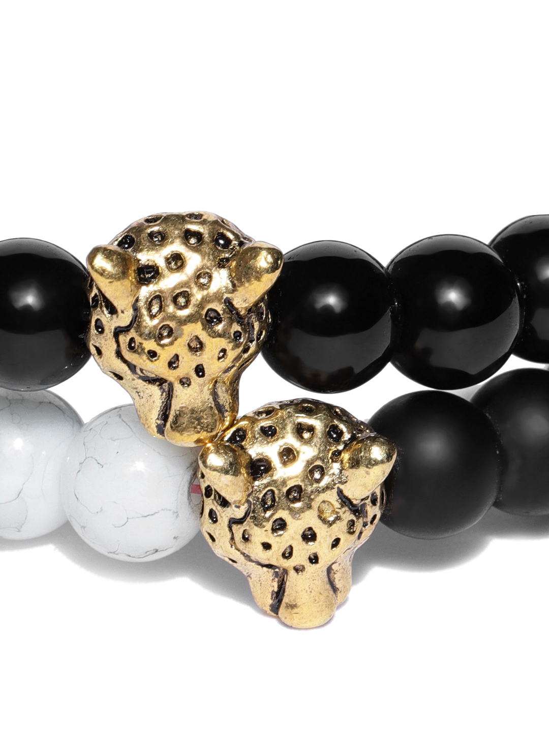 YouBella Unisex Set of 2 Natural Beaded Elasticated Bracelets